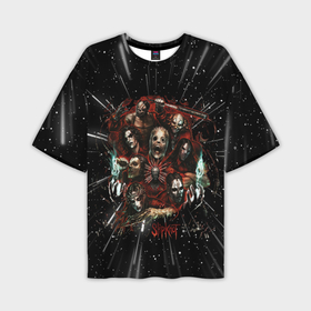 Мужская футболка oversize 3D с принтом Slipknot  rock band в Тюмени,  |  | Тематика изображения на принте: 
