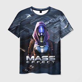 Мужская футболка 3D с принтом Mass  Effect ТалиЗора в Екатеринбурге, 100% полиэфир | прямой крой, круглый вырез горловины, длина до линии бедер | Тематика изображения на принте: 