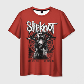 Мужская футболка 3D с принтом Slipknot  rock band в Тюмени, 100% полиэфир | прямой крой, круглый вырез горловины, длина до линии бедер | Тематика изображения на принте: 