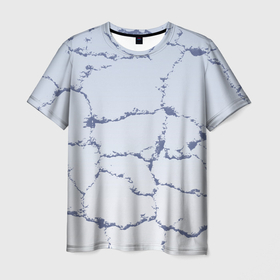 Мужская футболка 3D с принтом Текстура трещины земли в Кировске, 100% полиэфир | прямой крой, круглый вырез горловины, длина до линии бедер | 