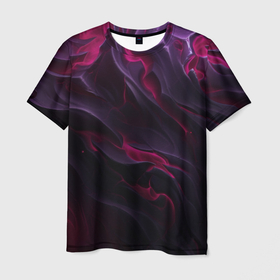 Мужская футболка 3D с принтом Магическая темная текстура в стиле фэнтези , 100% полиэфир | прямой крой, круглый вырез горловины, длина до линии бедер | 