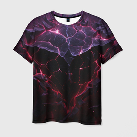 Мужская футболка 3D с принтом Магическая темная текстура в  стиле фэнтези , 100% полиэфир | прямой крой, круглый вырез горловины, длина до линии бедер | 