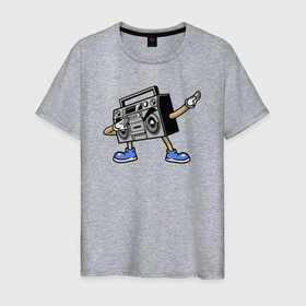 Мужская футболка хлопок с принтом Hip hop boombox в Екатеринбурге, 100% хлопок | прямой крой, круглый вырез горловины, длина до линии бедер, слегка спущенное плечо. | 