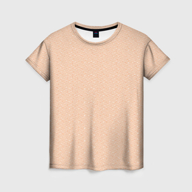 Женская футболка 3D с принтом Бледный оранжевый однотонный текстурированный в Санкт-Петербурге, 100% полиэфир ( синтетическое хлопкоподобное полотно) | прямой крой, круглый вырез горловины, длина до линии бедер | 