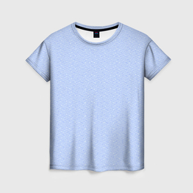 Женская футболка 3D с принтом Светлый голубой текстурированный в Петрозаводске, 100% полиэфир ( синтетическое хлопкоподобное полотно) | прямой крой, круглый вырез горловины, длина до линии бедер | 