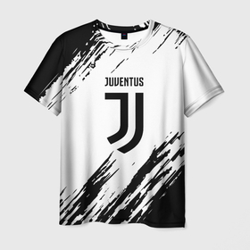 Мужская футболка 3D с принтом Juventus краски в Курске, 100% полиэфир | прямой крой, круглый вырез горловины, длина до линии бедер | 