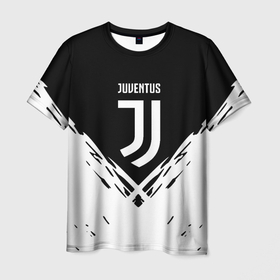 Мужская футболка 3D с принтом Juventus sport geometry fc club в Екатеринбурге, 100% полиэфир | прямой крой, круглый вырез горловины, длина до линии бедер | Тематика изображения на принте: 