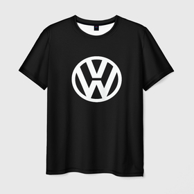 Мужская футболка 3D с принтом Volkswagen sport avto в Екатеринбурге, 100% полиэфир | прямой крой, круглый вырез горловины, длина до линии бедер | Тематика изображения на принте: 