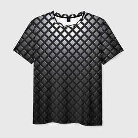 Мужская футболка 3D с принтом Доспехи из карбона в Курске, 100% полиэфир | прямой крой, круглый вырез горловины, длина до линии бедер | 