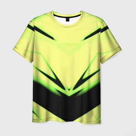 Мужская футболка 3D с принтом Geometry stripes кислотный стиль в Белгороде, 100% полиэфир | прямой крой, круглый вырез горловины, длина до линии бедер | 