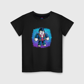 Детская футболка хлопок с принтом Роблокс эмо в Петрозаводске, 100% хлопок | круглый вырез горловины, полуприлегающий силуэт, длина до линии бедер | Тематика изображения на принте: 