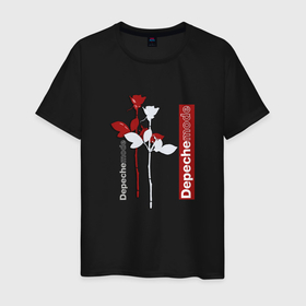 Мужская футболка хлопок с принтом Depeche Mode   Roses violator в Петрозаводске, 100% хлопок | прямой крой, круглый вырез горловины, длина до линии бедер, слегка спущенное плечо. | Тематика изображения на принте: 