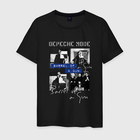 Мужская футболка хлопок с принтом Depeche Mode   Barrel of a gun ep в Екатеринбурге, 100% хлопок | прямой крой, круглый вырез горловины, длина до линии бедер, слегка спущенное плечо. | Тематика изображения на принте: 