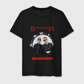Мужская футболка хлопок с принтом Depeche Mode   Memento mori conference в Белгороде, 100% хлопок | прямой крой, круглый вырез горловины, длина до линии бедер, слегка спущенное плечо. | Тематика изображения на принте: 
