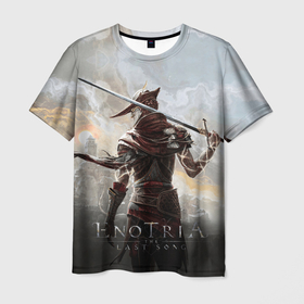 Мужская футболка 3D с принтом Главный герой Enotria the lost song , 100% полиэфир | прямой крой, круглый вырез горловины, длина до линии бедер | Тематика изображения на принте: 