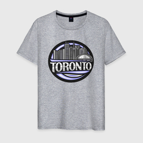 Мужская футболка хлопок с принтом Город Торонто в Белгороде, 100% хлопок | прямой крой, круглый вырез горловины, длина до линии бедер, слегка спущенное плечо. | 