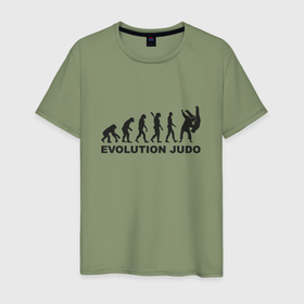 Мужская футболка хлопок с принтом Эволюция дзюдо в Новосибирске, 100% хлопок | прямой крой, круглый вырез горловины, длина до линии бедер, слегка спущенное плечо. | Тематика изображения на принте: 