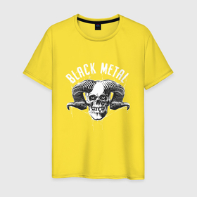 Мужская футболка хлопок с принтом Black metal art в Курске, 100% хлопок | прямой крой, круглый вырез горловины, длина до линии бедер, слегка спущенное плечо. | 