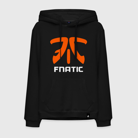 Мужская толстовка хлопок с принтом Fnatic old logo в Екатеринбурге, френч-терри, мягкий теплый начес внутри (100% хлопок) | карман-кенгуру, эластичные манжеты и нижняя кромка, капюшон с подкладом и шнурком | 