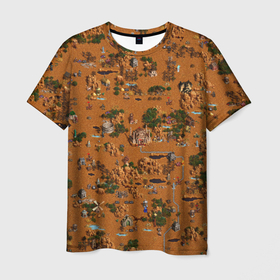 Мужская футболка 3D с принтом Герои 3 Карта Фабрики в Кировске, 100% полиэфир | прямой крой, круглый вырез горловины, длина до линии бедер | 
