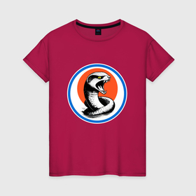 Женская футболка хлопок с принтом Мангустовая кобра в Курске, 100% хлопок | прямой крой, круглый вырез горловины, длина до линии бедер, слегка спущенное плечо | 