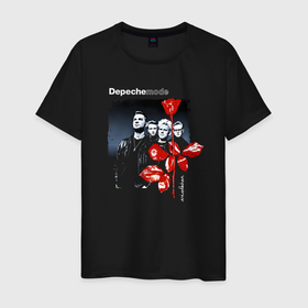 Мужская футболка хлопок с принтом Depeche Mode   Violation collage в Петрозаводске, 100% хлопок | прямой крой, круглый вырез горловины, длина до линии бедер, слегка спущенное плечо. | 