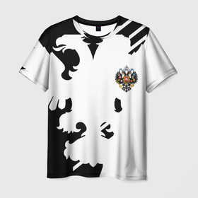 Мужская футболка 3D с принтом Имперская Россия спортивный стиль в Курске, 100% полиэфир | прямой крой, круглый вырез горловины, длина до линии бедер | 