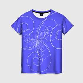 Женская футболка 3D с принтом Спирали расходящиеся в стороны , 100% полиэфир ( синтетическое хлопкоподобное полотно) | прямой крой, круглый вырез горловины, длина до линии бедер | 