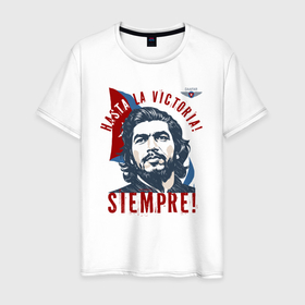 Мужская футболка хлопок с принтом Че Гевара до победы в Санкт-Петербурге, 100% хлопок | прямой крой, круглый вырез горловины, длина до линии бедер, слегка спущенное плечо. | 