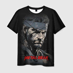 Мужская футболка 3D с принтом Metal  gear Venom Snake в Петрозаводске, 100% полиэфир | прямой крой, круглый вырез горловины, длина до линии бедер | Тематика изображения на принте: 