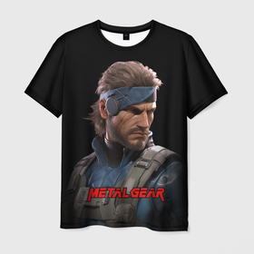 Мужская футболка 3D с принтом Веном Снейк из игры  Metal   gear в Тюмени, 100% полиэфир | прямой крой, круглый вырез горловины, длина до линии бедер | Тематика изображения на принте: 