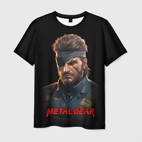 Мужская футболка 3D с принтом Веном Снейк  из игры  Metal   gear в Екатеринбурге, 100% полиэфир | прямой крой, круглый вырез горловины, длина до линии бедер | 