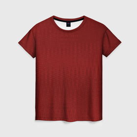 Женская футболка 3D с принтом Тёмно красный текстурированный однотонный в Петрозаводске, 100% полиэфир ( синтетическое хлопкоподобное полотно) | прямой крой, круглый вырез горловины, длина до линии бедер | 