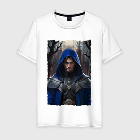 Мужская футболка хлопок с принтом Чародей разбойник Кинс в Белгороде, 100% хлопок | прямой крой, круглый вырез горловины, длина до линии бедер, слегка спущенное плечо. | 