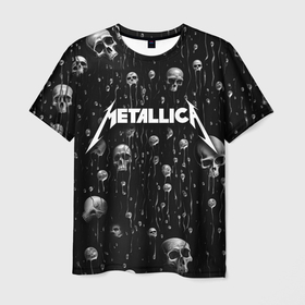 Мужская футболка 3D с принтом Metallica   rock в Белгороде, 100% полиэфир | прямой крой, круглый вырез горловины, длина до линии бедер | 