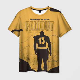 Мужская футболка 3D с принтом Fallout 2 в Курске, 100% полиэфир | прямой крой, круглый вырез горловины, длина до линии бедер | 