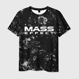 Мужская футболка 3D с принтом Mass Effect black ice в Екатеринбурге, 100% полиэфир | прямой крой, круглый вырез горловины, длина до линии бедер | Тематика изображения на принте: 