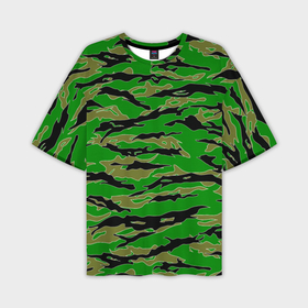 Мужская футболка oversize 3D с принтом Камуфляж на зеленом фоне в Кировске,  |  | Тематика изображения на принте: 