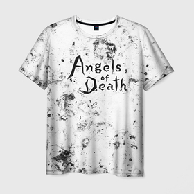 Мужская футболка 3D с принтом Angels of Death dirty ice в Екатеринбурге, 100% полиэфир | прямой крой, круглый вырез горловины, длина до линии бедер | 