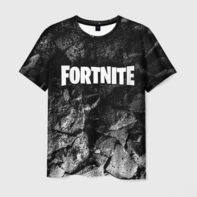 Мужская футболка 3D с принтом Fortnite black graphite в Тюмени, 100% полиэфир | прямой крой, круглый вырез горловины, длина до линии бедер | 