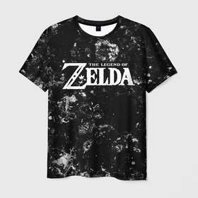 Мужская футболка 3D с принтом Zelda black ice в Екатеринбурге, 100% полиэфир | прямой крой, круглый вырез горловины, длина до линии бедер | 
