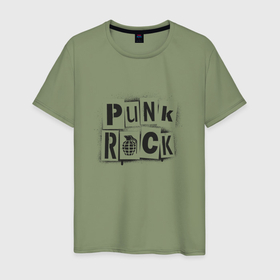 Мужская футболка хлопок с принтом Панк рок граффити в Курске, 100% хлопок | прямой крой, круглый вырез горловины, длина до линии бедер, слегка спущенное плечо. | Тематика изображения на принте: 