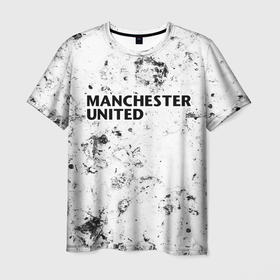 Мужская футболка 3D с принтом Manchester United dirty ice в Кировске, 100% полиэфир | прямой крой, круглый вырез горловины, длина до линии бедер | Тематика изображения на принте: 