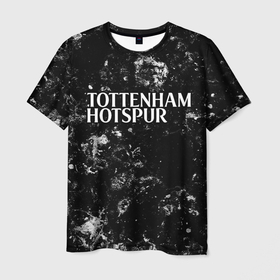 Мужская футболка 3D с принтом Tottenham black ice в Тюмени, 100% полиэфир | прямой крой, круглый вырез горловины, длина до линии бедер | Тематика изображения на принте: 