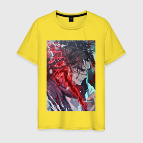 Мужская футболка хлопок с принтом Магическая битва Тёсо в Тюмени, 100% хлопок | прямой крой, круглый вырез горловины, длина до линии бедер, слегка спущенное плечо. | 