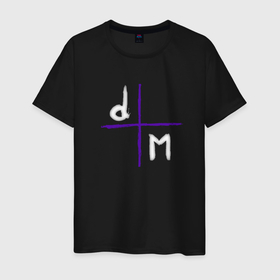 Мужская футболка хлопок с принтом Depeche Mode   Logo devotional в Тюмени, 100% хлопок | прямой крой, круглый вырез горловины, длина до линии бедер, слегка спущенное плечо. | 