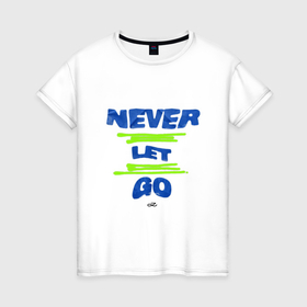 Женская футболка хлопок с принтом Never Let Go Jungkook в городе Новоалтайск, 100% хлопок | прямой крой, круглый вырез горловины, длина до линии бедер, слегка спущенное плечо | 