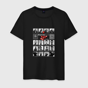 Мужская футболка хлопок с принтом Depeche Mode   Violation singles в Тюмени, 100% хлопок | прямой крой, круглый вырез горловины, длина до линии бедер, слегка спущенное плечо. | 