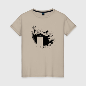 Женская футболка хлопок с принтом Tardis splash в Петрозаводске, 100% хлопок | прямой крой, круглый вырез горловины, длина до линии бедер, слегка спущенное плечо | Тематика изображения на принте: 