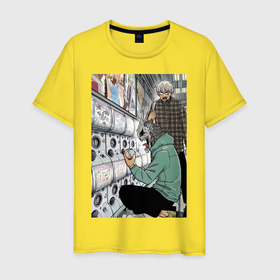 Мужская футболка хлопок с принтом Кайдзю номер восемь Кафка Хибино в Белгороде, 100% хлопок | прямой крой, круглый вырез горловины, длина до линии бедер, слегка спущенное плечо. | 